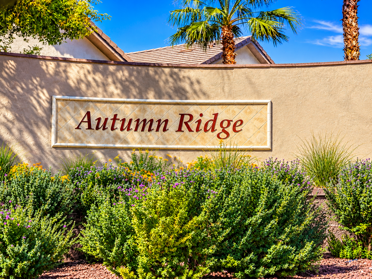 Autumn Ridge community entrance in The Willows village of Summerlin
