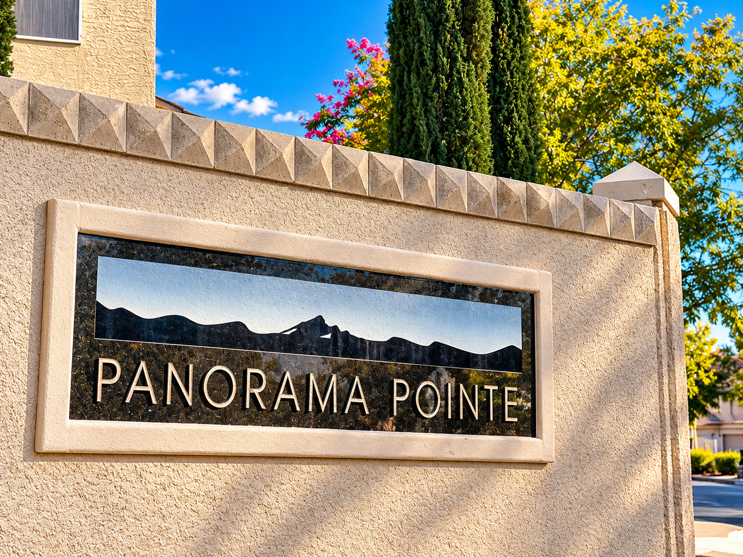 Panorama Pointe neighborhood entrance in The Hills village of Summerlin